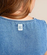 Indigo Skies Cropped Denim Vest