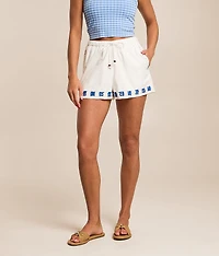 Wanderer Sun Stamp Embroidered Short