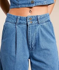 Wave Washed Wide Leg Jean