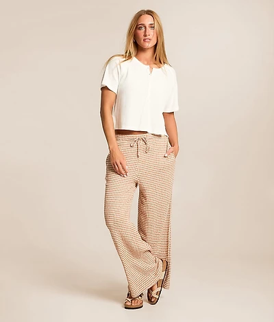 Gingham Wanderer Wide Leg Pant