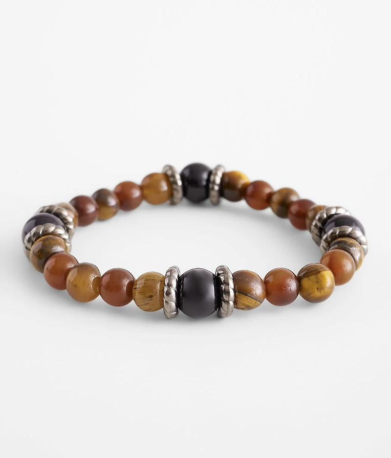 Brown & Black Beaded Bracelet