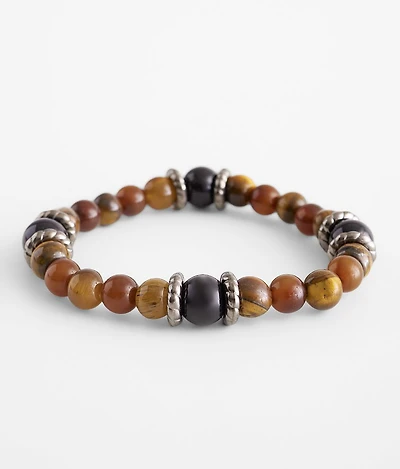 Brown & Black Beaded Bracelet