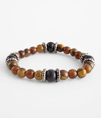 Brown & Black Beaded Bracelet