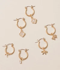 3 Pack Mini Hoop Earring Set