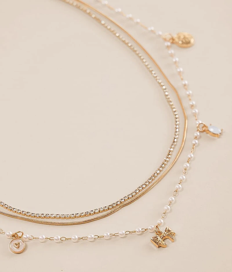 3 Pack Mini Charm Necklace Set