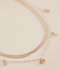 3 Pack Mini Charm Necklace Set