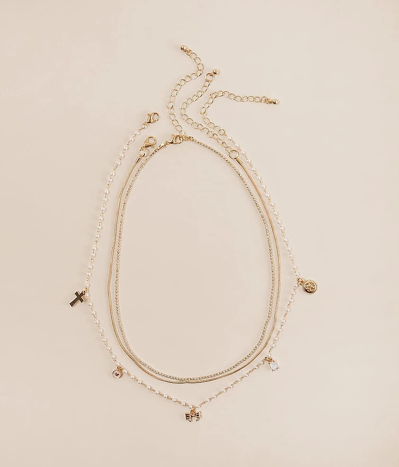 3 Pack Mini Charm Necklace Set