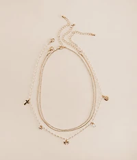 3 Pack Mini Charm Necklace Set
