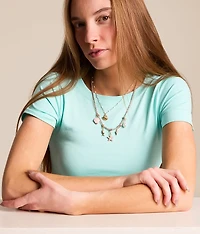 2 Pack Ocean Charm Necklace Set