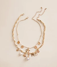 2 Pack Charm Necklace Set
