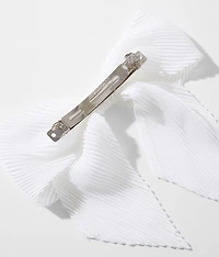 Pleated Hair Bow Barrette