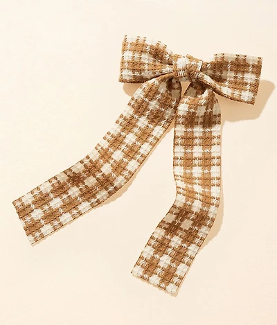 Plaid Bow Barrette
