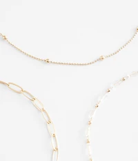 3 Pack Chain Ankle Bracelet Set