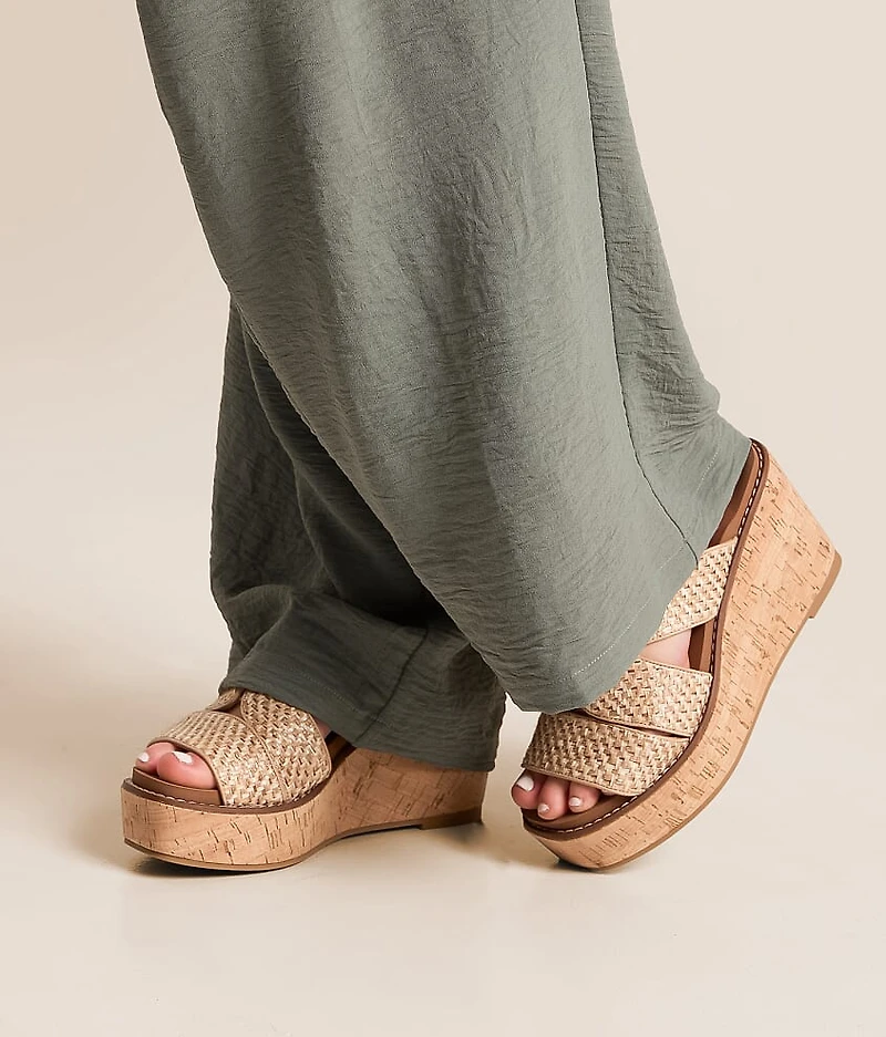 Flynn Raffia Wedge Sandal