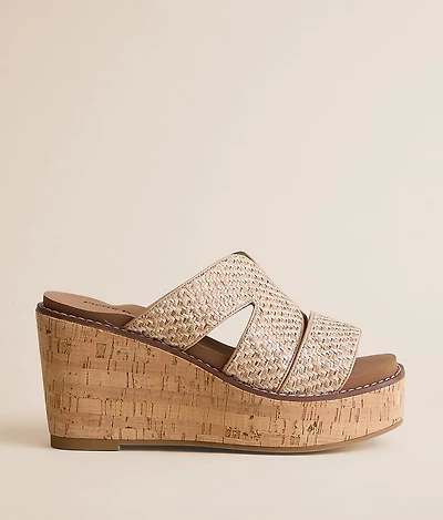 Flynn Raffia Wedge Sandal