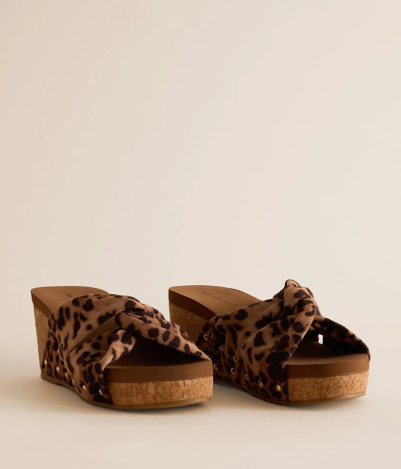 Vivian Leopard Wedge Sandal