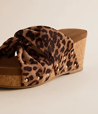 Vivian Leopard Wedge Sandal