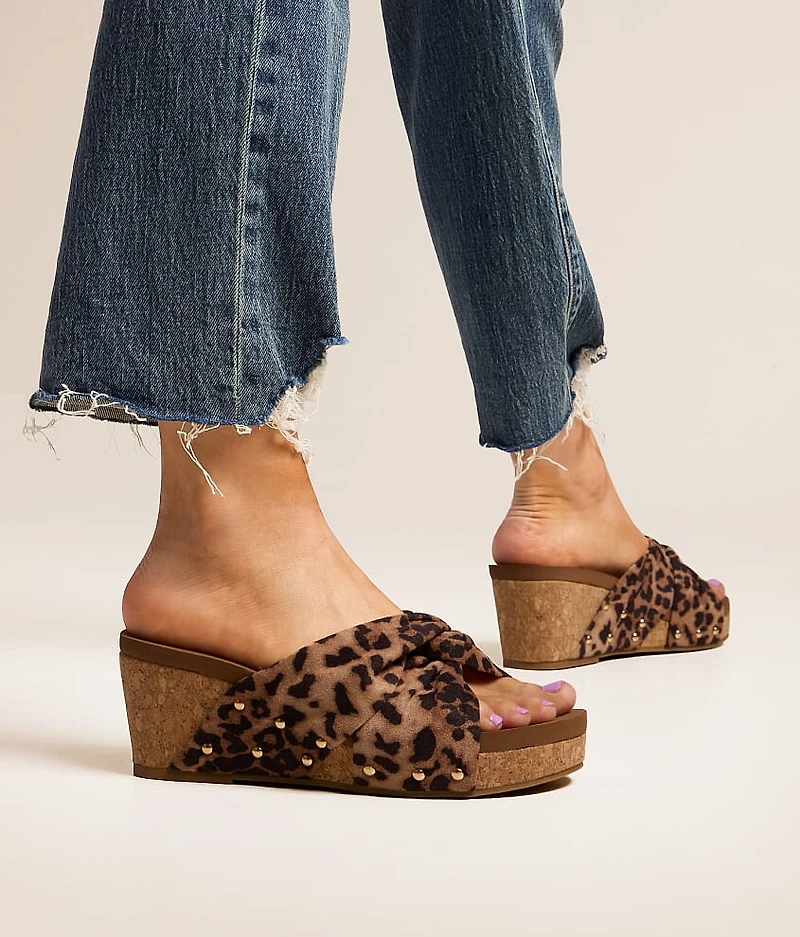 Vivian Leopard Wedge Sandal