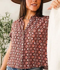 Retro Floral Blouse