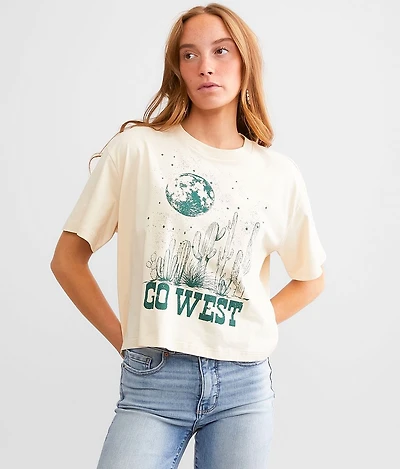 Go West Celestial Cropped T-Shirt