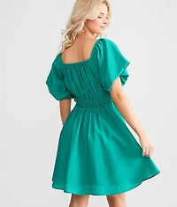 Puff Sleeve Babydoll Dress