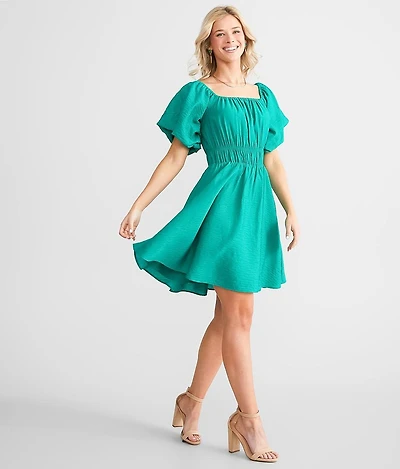 Puff Sleeve Babydoll Dress