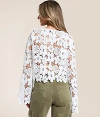 Floral Crochet Sweater