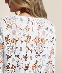 Floral Crochet Sweater