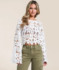 Floral Crochet Sweater