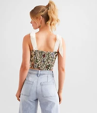 Floral Garden Cropped Tank Top