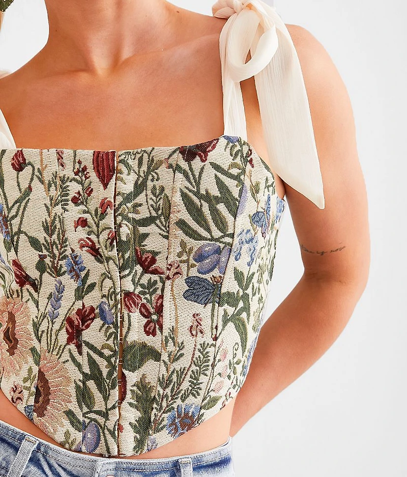 Floral Garden Cropped Tank Top