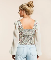 Floral Tapestry Cropped Top