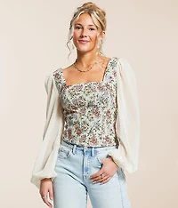 Floral Tapestry Cropped Top