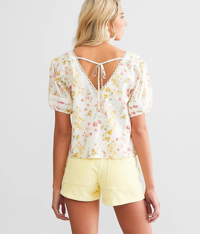 Floral Puff Sleeve Top