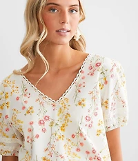 Floral Puff Sleeve Top