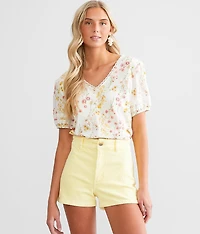 Floral Puff Sleeve Top