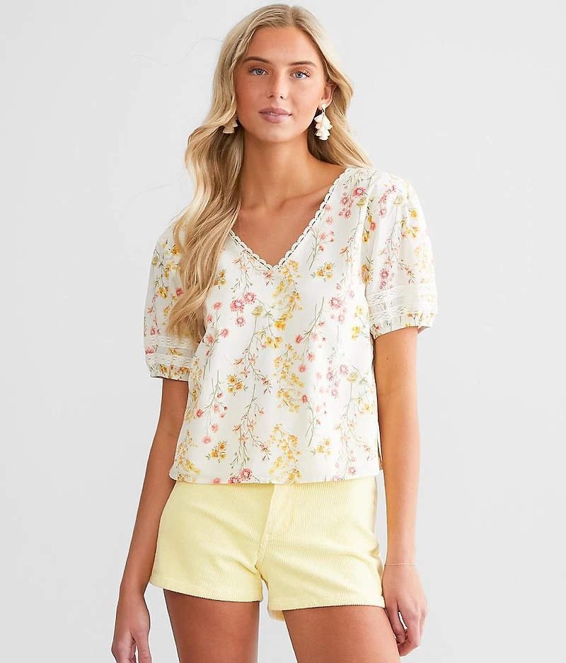 Floral Puff Sleeve Top