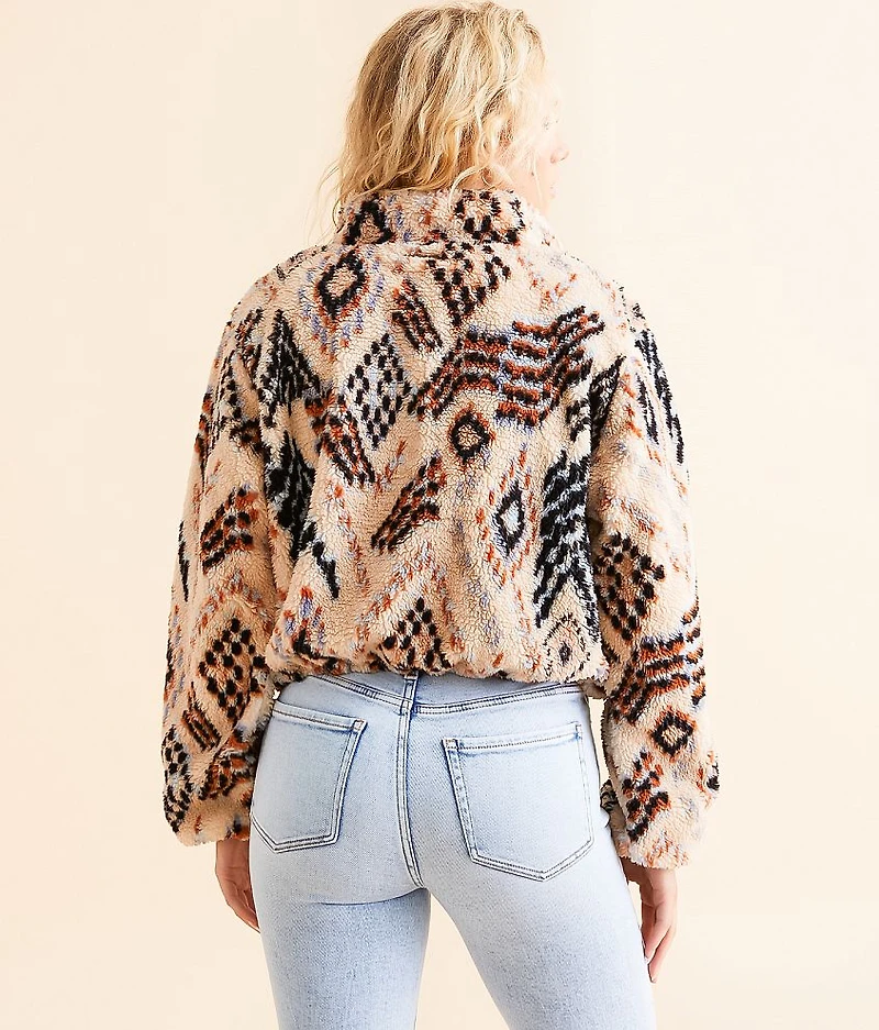 Kacey Cropped Sherpa Pullover