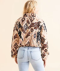 Kacey Cropped Sherpa Pullover