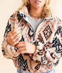 Kacey Cropped Sherpa Pullover