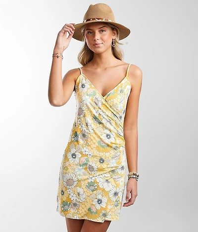 Kiki Floral Surplice Mini Dress