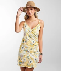 Kiki Floral Surplice Mini Dress