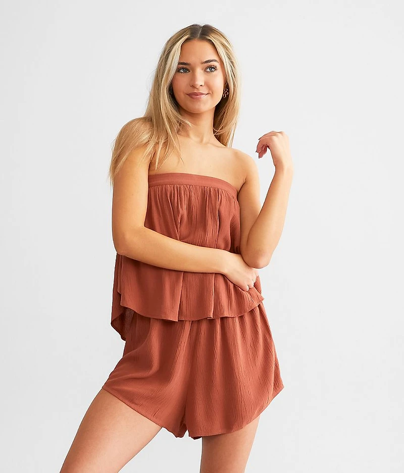 Leila Strapless Romper
