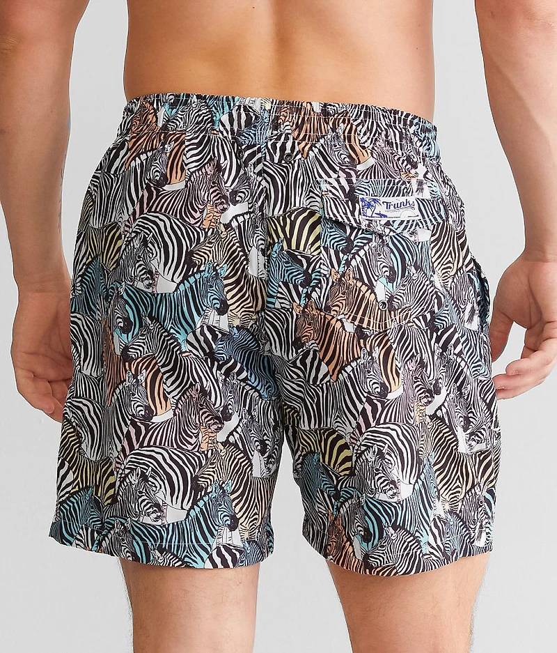 Zebra Collage Swim Trunks