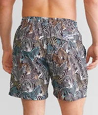 Zebra Collage Swim Trunks