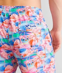Watercolor Flamingo Swim Trunks
