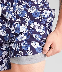 Hibiscus Stretch Swim Trunks