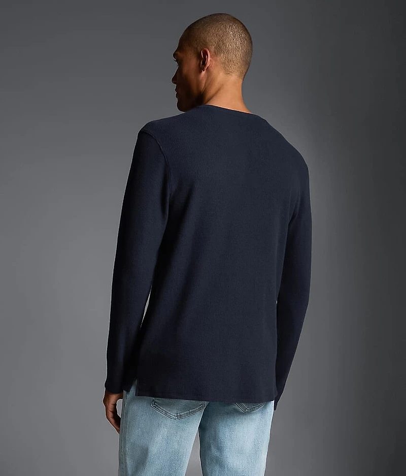 Brushed Knit Henley