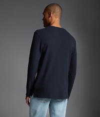 Brushed Knit Henley