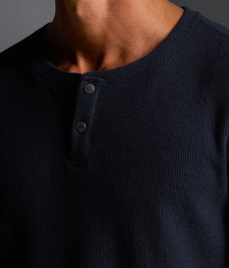 Brushed Knit Henley
